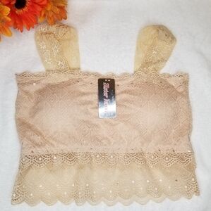 Nude lace bralette